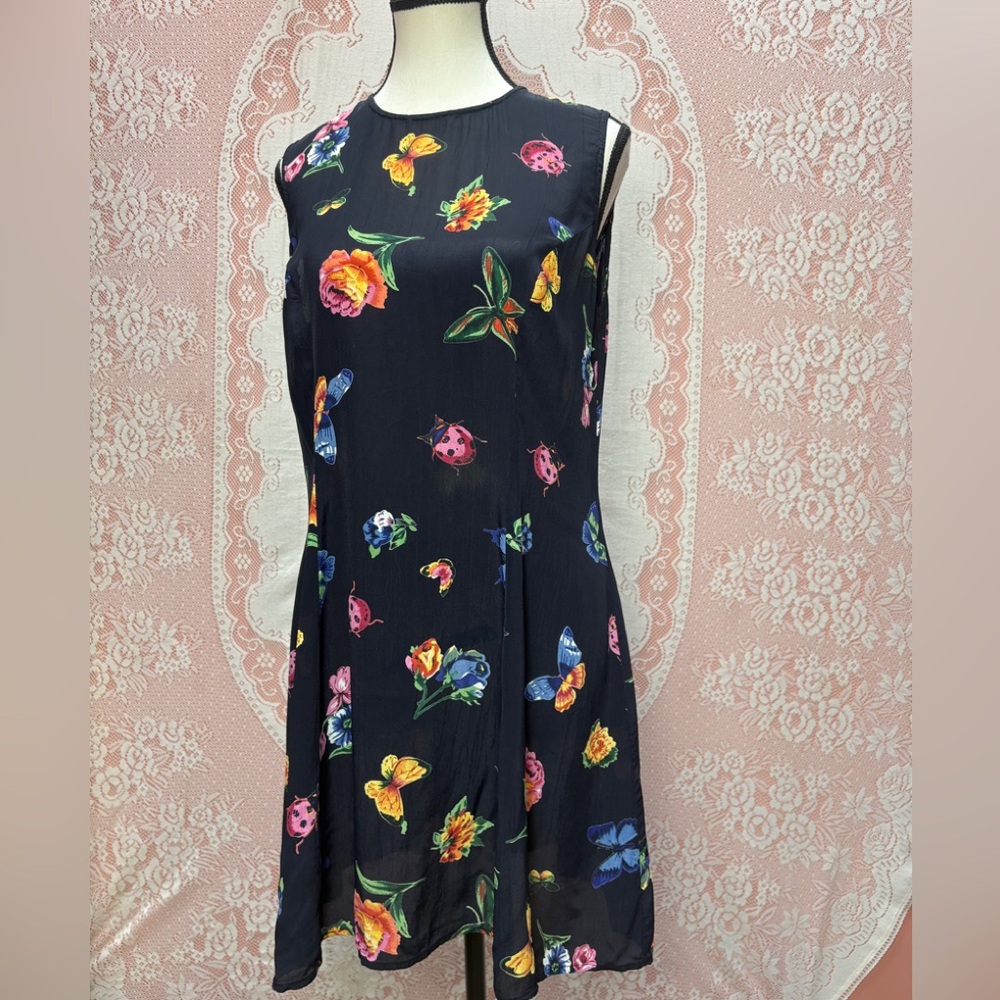 Le Chateau Butterfly & Ladybug Print Dress